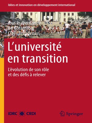 cover image of L'université en transition
